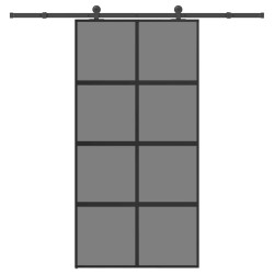 Porte coulissante kit de quincaillerie trempé verre aluminium 517477517477