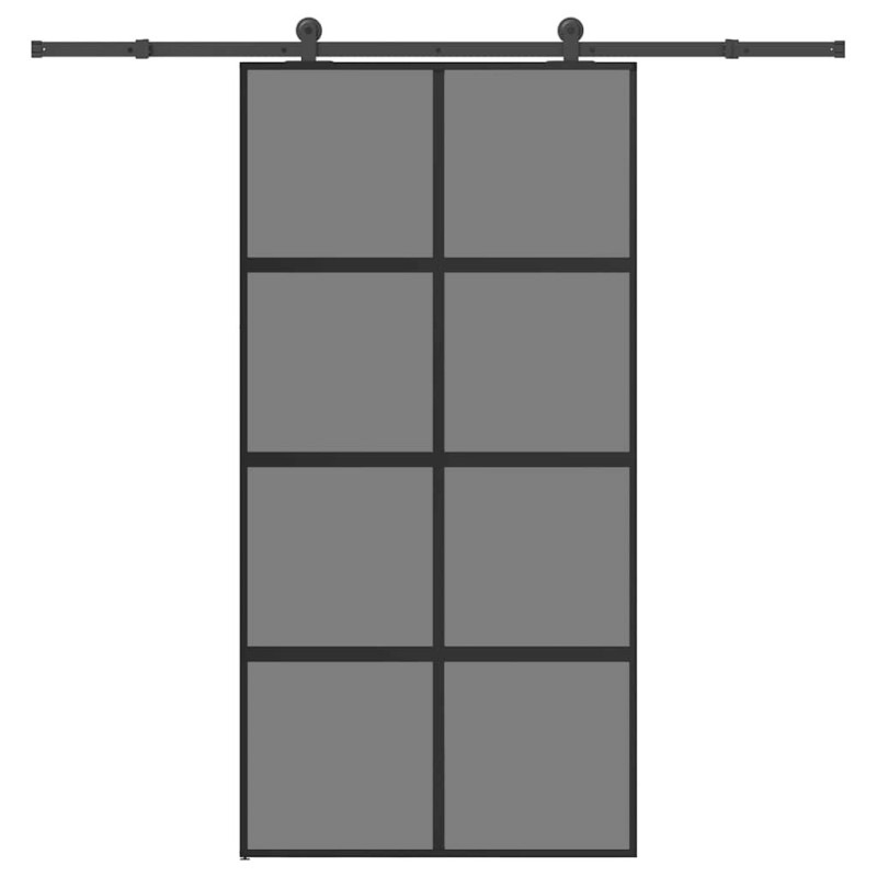 Porte coulissante kit de quincaillerie trempé verre aluminium 517477517477