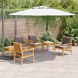 Ensemble de canapé de jardin 6 pcs Marron Bois d'Acacia Massif 517491517491