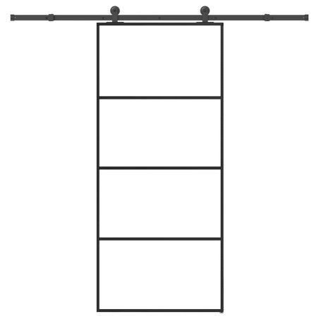 Porte coulissante avec kit de quincaillerie 90x205 cm Verre ESG 517499517499