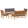 Ensemble de canapé de jardin 5 pcs Marron Bois d'Acacia Massif 517500517500