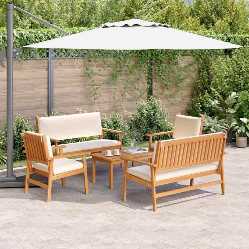 Ensemble de canapé de jardin 5 pcs Marron Bois d'Acacia Massif 517501517501