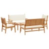 Ensemble de canapé de jardin 5 pcs Marron Bois d'Acacia Massif 517501517501