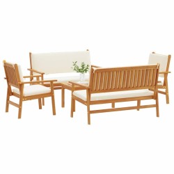 Ensemble de canapé de jardin 5 pcs Marron Bois d'Acacia Massif 517501517501