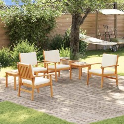 Ensemble de canapé de jardin 6 pcs Marron Bois d'Acacia Massif 517502517502