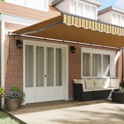 Auvent Rétractable Multicolore 600 × 300 cm Polyester et Acier 517503517503