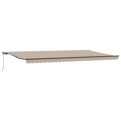 Auvent Rétractable Beige 600 × 300 cm Polyester et Acier 517504517504