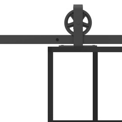 Porte coulissante avec kit de quincaillerie 76x205 cm Verre ESG 517536517536