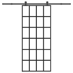 Porte coulissante avec kit de quincaillerie 90x205 cm Verre ESG 517537517537