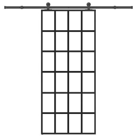 Porte coulissante avec kit de quincaillerie 90x205 cm Verre ESG 517537517537