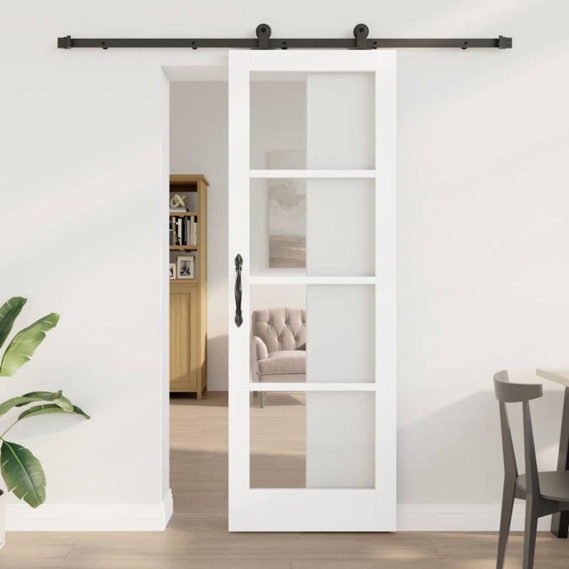Porte coulissante ORKDAL Blanc et Noir 73,5 x 211 cm 517544517544