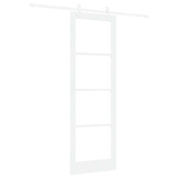 Porte coulissante Blanc 78 x 232 cm Bois de pin massif et verre 517550517550