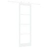 Porte coulissante Blanc 78 x 232 cm Bois de pin massif et verre 517550517550