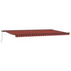 Auvent Rétractable orange et marron 600 × 300 cm 517570517570