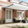 Auvent Rétractable Blanc 500 × 350 cm Polyester et Acier 517571517571