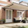 Auvent Rétractable Beige 500 × 350 cm Polyester et Acier 517573517573