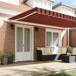 Auvent Rétractable Orange et marron 500 × 350 cm 517579517579