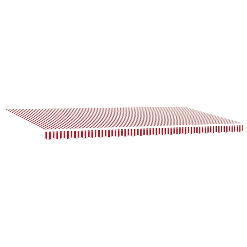 Auvent Rétractable Rouge et Blanc 600 × 300 cm 517581517581