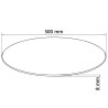 Dessus de table rond Verre trempé 500 mm 517594517594