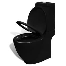 Ensemble de toilette et bidet sur pied Noir Céramique 517598517598