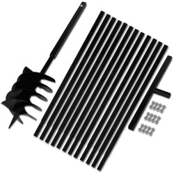 Bêche et tarière manuelle 200 mm avec Rallonge 13 m acier 517608517608