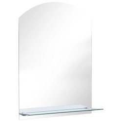 Miroir mural avec étagère 50x70 cm Verre trempé 517622517622