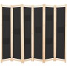 Cloison de séparation 6 panneaux Noir 240 x 170 x 4 cm Tissu 517632517632