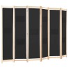 Cloison de séparation 6 panneaux Noir 240 x 170 x 4 cm Tissu 517632517632