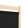 Cloison de séparation 6 panneaux Noir 240 x 170 x 4 cm Tissu 517632517632