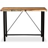 Ensemble de bar 5 pcs Bois massif recyclé et cuir véritable 517641517641