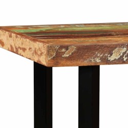 Ensemble de bar 5 pcs Bois massif recyclé et cuir véritable 517641517641