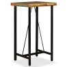 Ensemble de bar 3 pcs Bois de récupération Cuir véritable et toile 517642517642