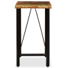 Ensemble de bar 3 pcs Bois de récupération Cuir véritable et toile 517642517642