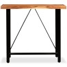 Ensemble de bar 5 pcs Bois d'acacia massif et cuir véritable 517644517644