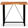 Ensemble de bar 5 pcs Bois d'acacia massif et cuir véritable 517644517644