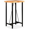 Ensemble de bar 3 pcs Bois d'acacia Cuir véritable et toile 517645517645