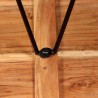 Ensemble de bar 3 pcs Bois d'acacia Cuir véritable et toile 517645517645