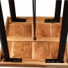 Ensemble de bar 3 pcs Bois d'acacia Cuir véritable et toile 517645517645