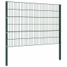 Panneau de clôture avec poteaux en fer 694,5 x 120 cm Vert 517650517650