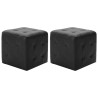 Poufs 2 pcs Noir 30 x 30 x 30 cm Similicuir 517651517651