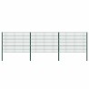Panneau de clôture avec poteaux en fer 522 x 120 cm Vert 517652517652