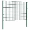 Panneau de clôture avec poteaux en fer 522 x 120 cm Vert 517652517652