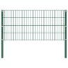 Panneau de clôture avec poteaux en fer 522 x 80 cm Vert 517655517655