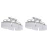 Plafonnier avec abat-jours en verre ellipsoïde 2 pcs E14  517660517660