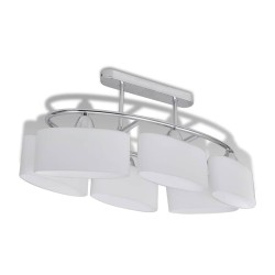 Plafonnier avec abat-jours en verre ellipsoïde 2 pcs E14  517660517660