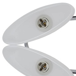 Plafonnier avec abat-jours en verre ellipsoïde 2 pcs E14  517660517660