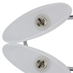 Plafonnier avec abat-jours en verre ellipsoïde 4 pcs E14  517662517662