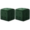 2 pcs Poufs Vert 30 x 30 x 30 cm Tissu velours 517667517667