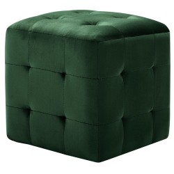 2 pcs Poufs Vert 30 x 30 x 30 cm Tissu velours 517667517667