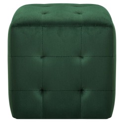2 pcs Poufs Vert 30 x 30 x 30 cm Tissu velours 517667517667
